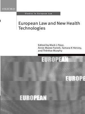cover image of European Law and New Health Technologies